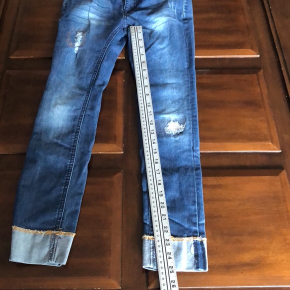 Girls size 12 Viggos Austin ankle skinny blue jeans with adjustable waist band - Picture 8 of 14